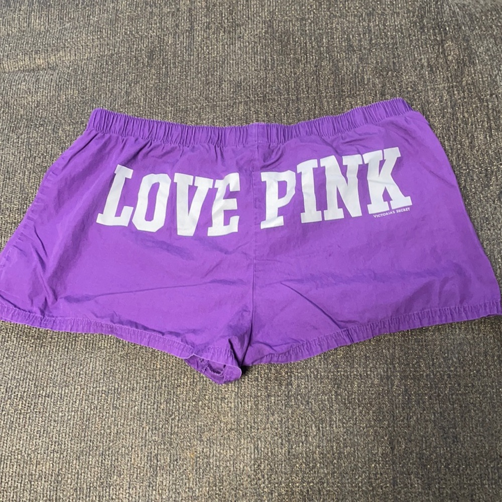Purple Victoria’s Secret Pink sleep shorts
